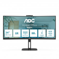 AOC LED MONITOR CURVED 34" HDR WEBCAM HDMI DP USBC 4XUSB3.2 AOC LED MONITOR CURVED 34" HDR WEBCAM HDMI DP USBC 4XUSB3.2