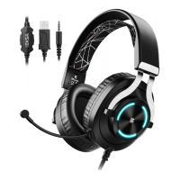 EKSA E3000 BLACK CORDED GAMING HEADSET WITH RGB LIGHT