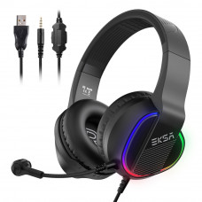 EKSA E400 GAMING HEADSET WITH RGB LIGHT ADJ NOISE CANCELLING