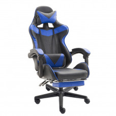 EKSA LXW-50GAMING CHAIR BLACK-BLUE WITH FOOTREST