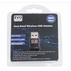 EVO LABS AC600 DUAL BAND USB WIFI NETWORK ADAPTER - 
