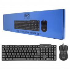 EVO LABS CM-500UK USB KEYBOARD AND MOUSE SET - 