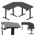 Huzaro Hero 7.3 Black Height-Adjustable Corner Gaming Desk