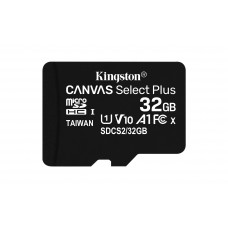 KINGSTON CANVAS SELECT PLUS 32GB MICROSDHC TO SD ADAPTER  