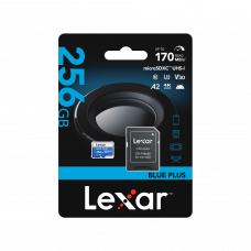 LEXAR 256GB Blue Plus microSDHC UHS I inc SD adapter 170MB/s