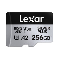 LEXAR 256GB High-Perform Silver+ microSDXC UHS-I inc adapter
