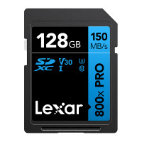 LEXAR 128GB High-Pro 800x SDHC™/SDXC™ UHS-I Card BLUE Series