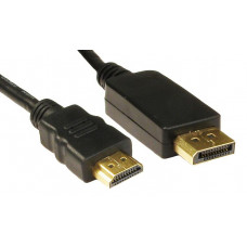 OEM CABLE DISPLAY PORT M TO HDMI M 2M BLACK OEM DISPLAY CABL