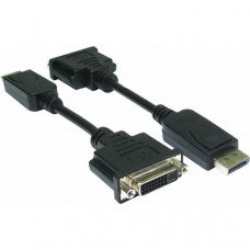 DisplayPort 1.2 (M) to DVI-D (F) Black OEM Adapter