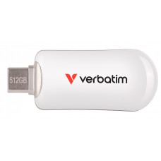 VERBATIM PLECTRA USB-C FLASH DRIVE WHITE 512GB				