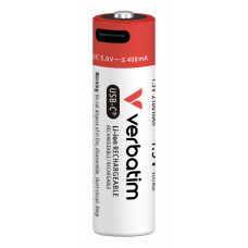 VERBATIM AA USB-C Rechargeable Batteries Pack of 4