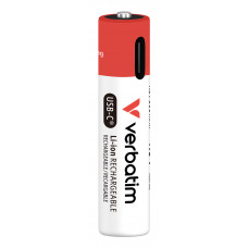 VERBATIM AAA USB-C Rechargeable Batteries Pack of 4 VERBATIM AAA USB-C Rechargeable Batteries Pack of 4