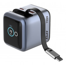 VERBATIM MINI GAN Charger 70W inc Retractable Cable& Display VERBATIM MINI GAN Charger 70W inc Retractable Cable& Display