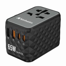 VERBATIM GaN III Universal Travel Adapter UTA-05 - 65W