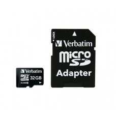 Verbatim microSDHC Class 10 32GB (Incl Adaptor)