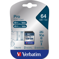 VERBATIM SDHC 64GB PRO CLASS 10 UHS-I