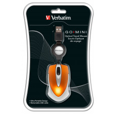 Optical Mini Travel Mouse Volcanic Orange USB