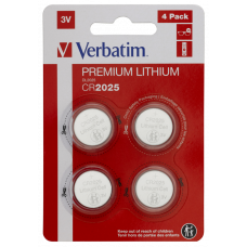 VERBATIM LITHIUM BATTERY CR2025 49532 3V 4 PACK