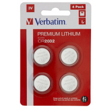 VERBATIM LITHIUM BATTERY CR2032 3V 4 PACK