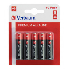 VERBATIM ALKALINE BATTERY AA 10 PACK (HANGCARD)