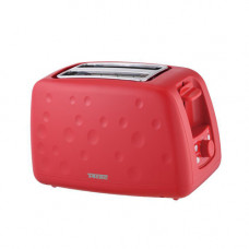 T4TEC RED QUIRKY 2 SLICE TOASTER REMOVABLE CRUMB TRAY