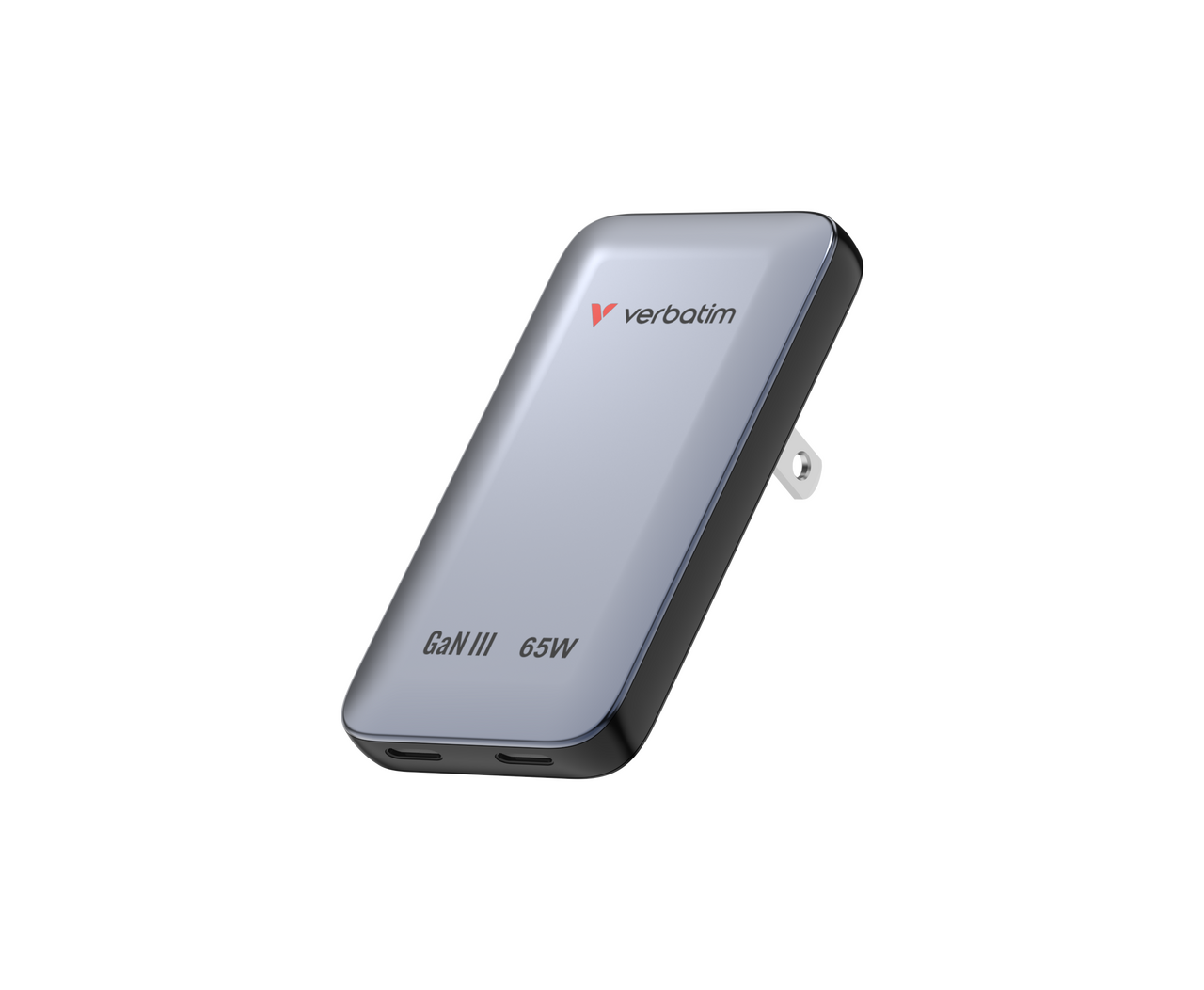 Essentials Slim GaN Wall Charger 65W — US/EU/UK, Grey